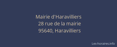 Mairie d'Haravilliers