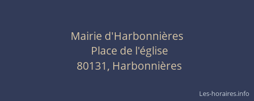 Mairie d'Harbonnières