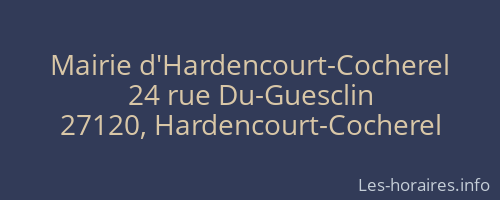 Mairie d'Hardencourt-Cocherel