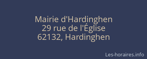 Mairie d'Hardinghen