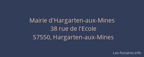 Mairie d'Hargarten-aux-Mines