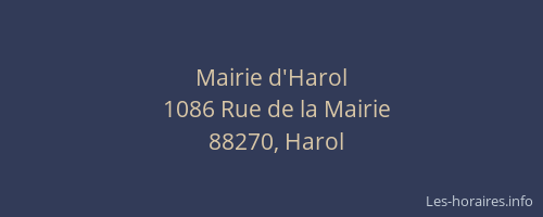 Mairie d'Harol