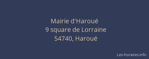 Mairie d'Harou&eacute;