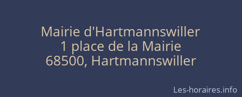 Mairie d'Hartmannswiller