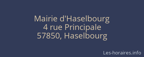 Mairie d'Haselbourg