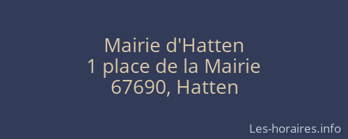 Mairie d'Hatten