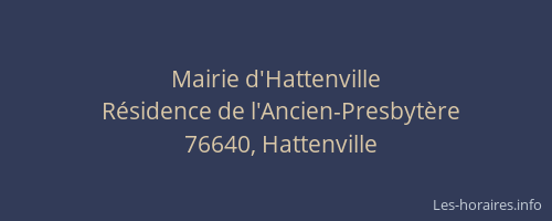 Mairie d'Hattenville