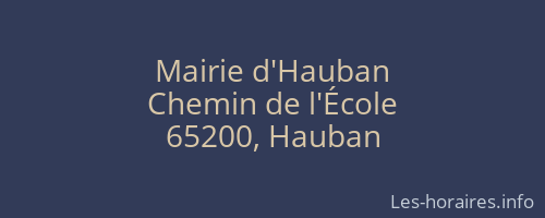 Mairie d'Hauban