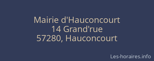 Mairie d'Hauconcourt