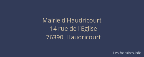 Mairie d'Haudricourt