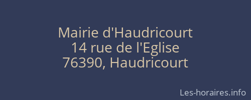 Mairie d'Haudricourt