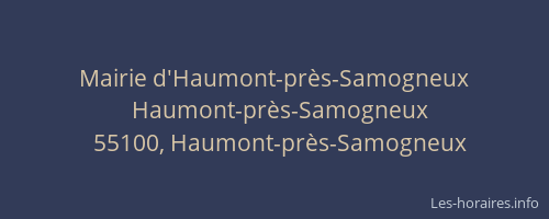 Mairie d'Haumont-pr&egrave;s-Samogneux