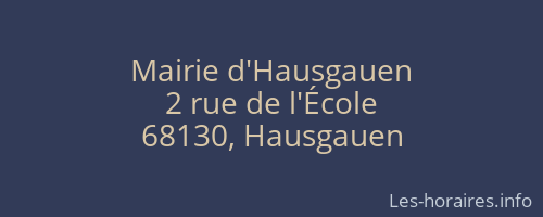 Mairie d'Hausgauen