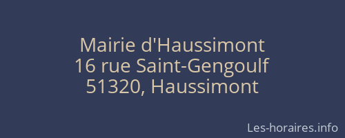 Mairie d'Haussimont