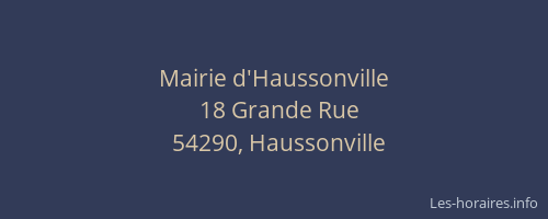 Mairie d'Haussonville