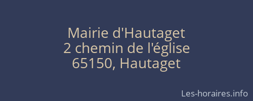Mairie d'Hautaget