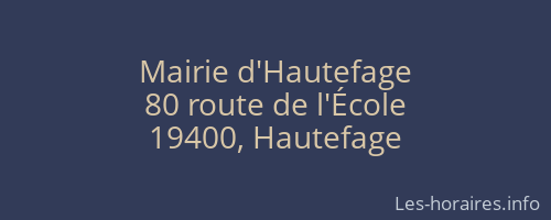 Mairie d'Hautefage