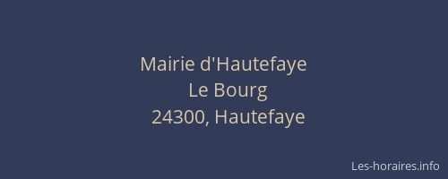 Mairie d'Hautefaye
