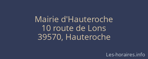 Mairie d'Hauteroche