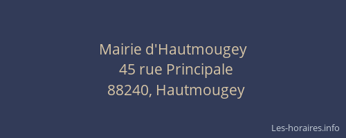 Mairie d'Hautmougey