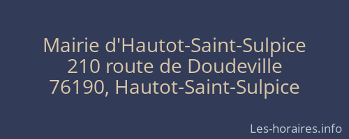 Mairie d'Hautot-Saint-Sulpice