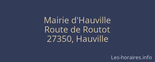 Mairie d'Hauville