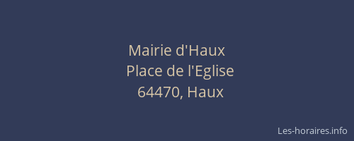 Mairie d'Haux