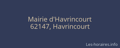 Mairie d'Havrincourt