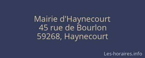 Mairie d'Haynecourt
