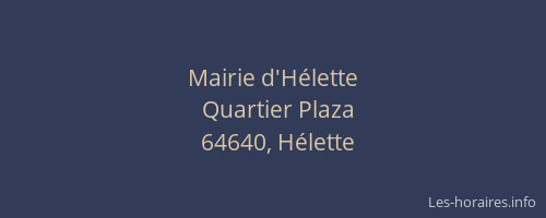 Mairie d'H&eacute;lette