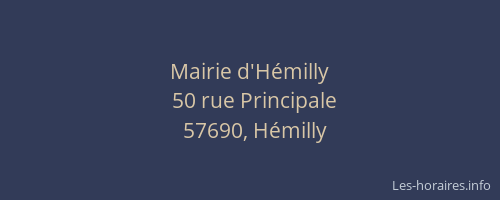 Mairie d'H&eacute;milly