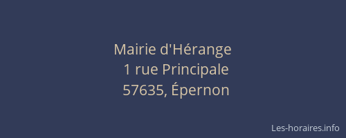 Mairie d'H&eacute;range