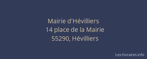Mairie d'Hévilliers