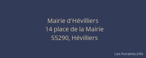 Mairie d'H&eacute;villiers