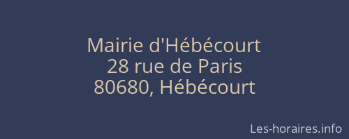 Mairie d'Hébécourt