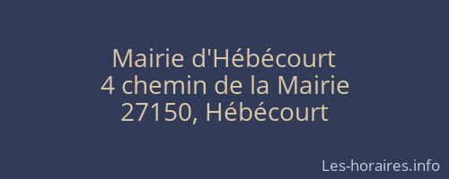 Mairie d'Hébécourt