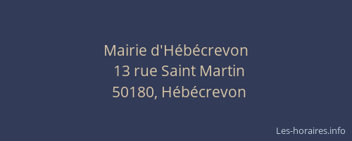 Mairie d'Hébécrevon