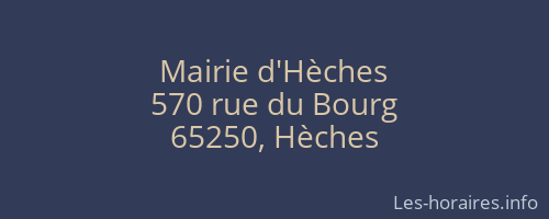 Mairie d'Hèches