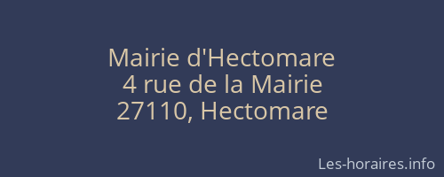 Mairie d'Hectomare