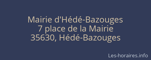Mairie d'Hédé-Bazouges
