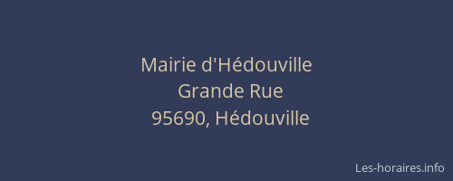 Mairie d'Hédouville