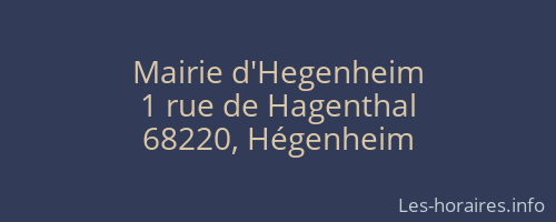Mairie d'Hegenheim