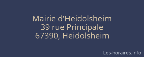 Mairie d'Heidolsheim