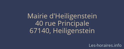 Mairie d'Heiligenstein