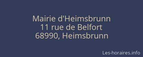 Mairie d'Heimsbrunn