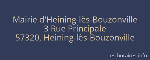 Mairie d'Heining-lès-Bouzonville