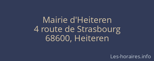 Mairie d'Heiteren