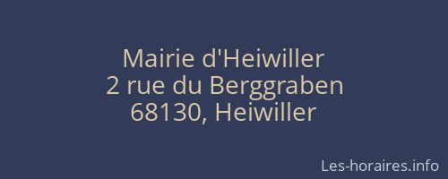 Mairie d'Heiwiller
