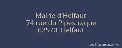 Mairie d'Helfaut