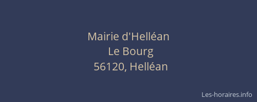 Mairie d'Hell&eacute;an